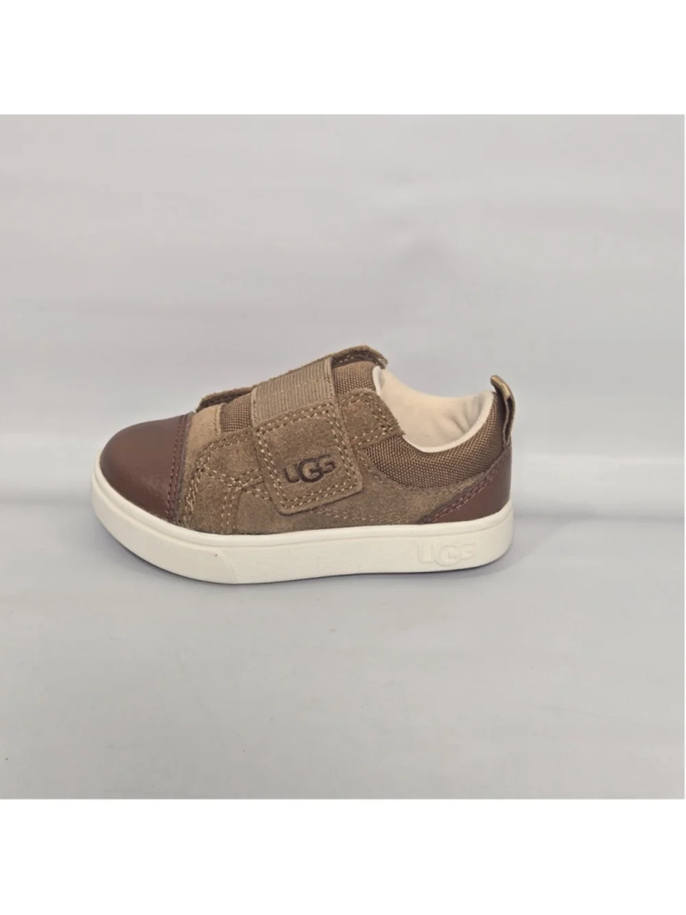 UGG Rennon Low Sneakers Toddler 6 Brown Suede Hook Loop Casual Shoes Kids